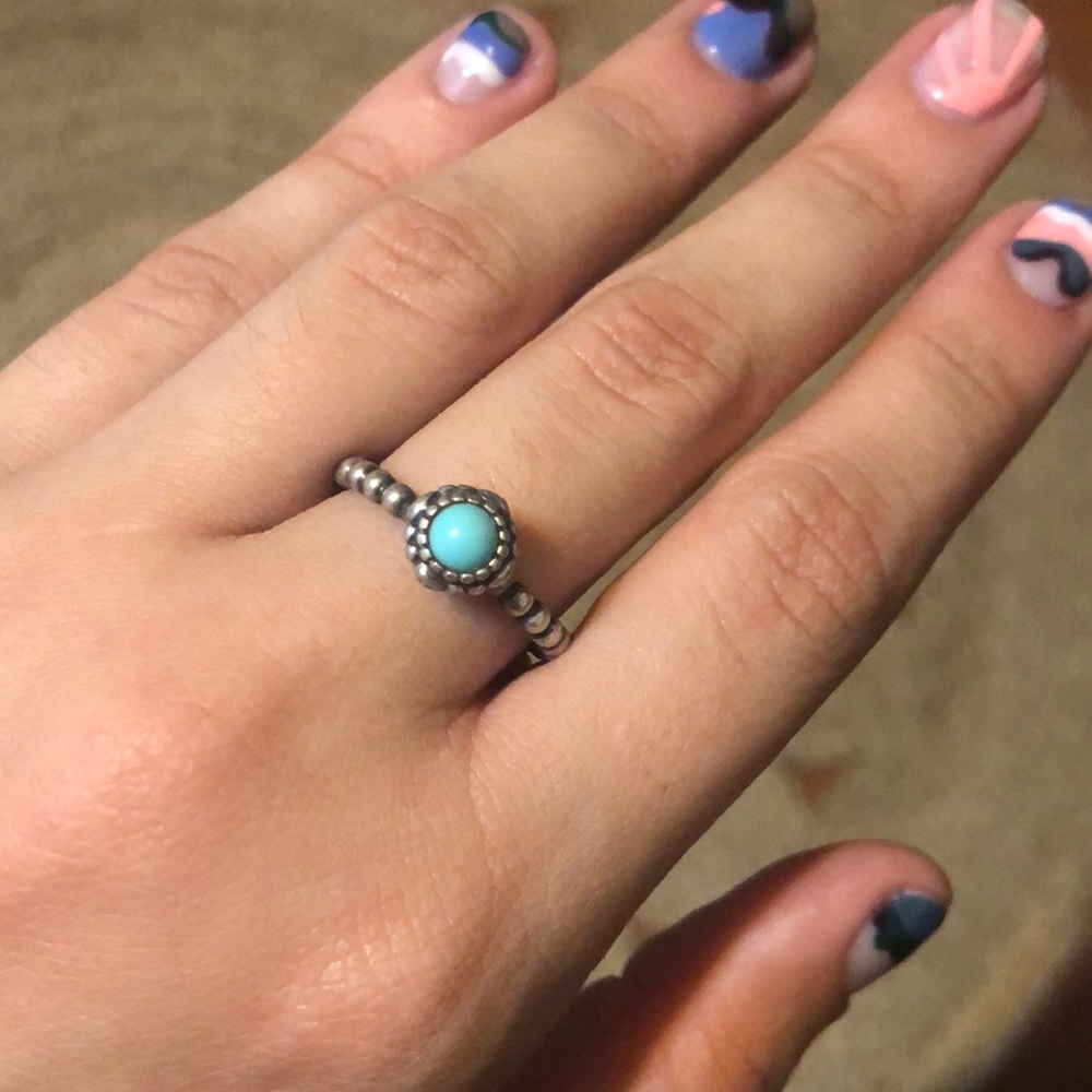 Pandora DECEMBER stone ring. Size 7.